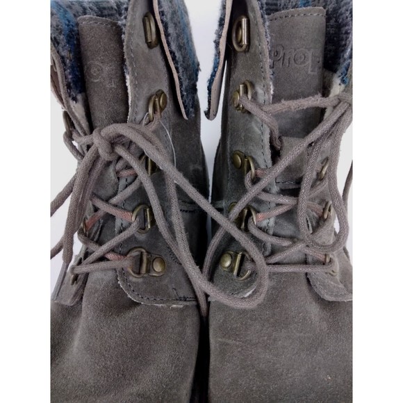 Propet Brown Leather Suede Ankle Boot WFV012S Womens Size 8 X(2E) - Picture 3 of 12